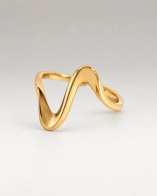 Wave Ring 18K Guldbelagt