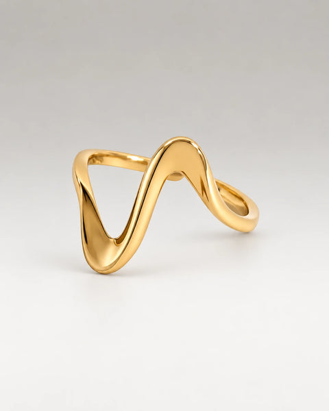 Wave Ring 18K Guldbelagt