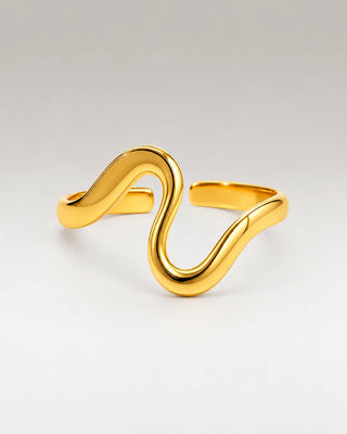 Waves Ring 18K Guldbelagt