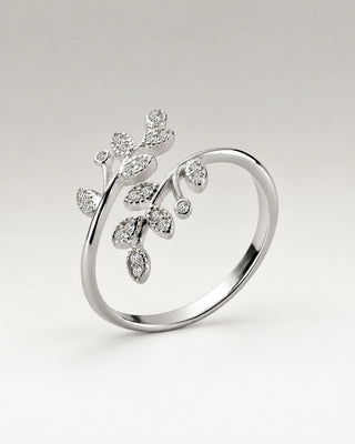 Zirkonia Deluxe Leaf Ring