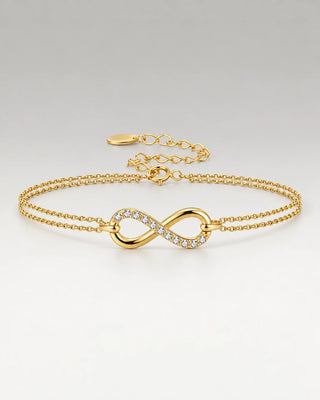 Zirkonia Infinity Armbånd 18K Guldbelagt
