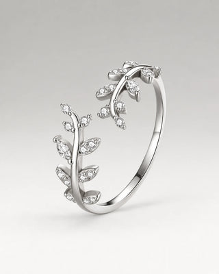 Zirkonia Leaf Ring