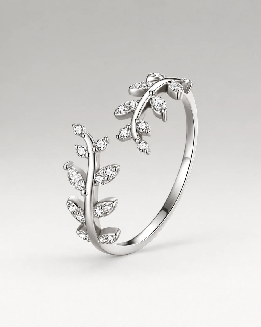 Zirkonia Leaf Ring