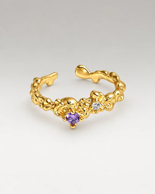 Lilla Zirkonia Ring 18K Guldbelagt