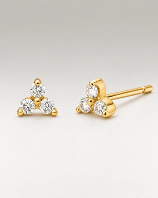 Mini Zirkonia Ørestikker 18K Guldbelagt