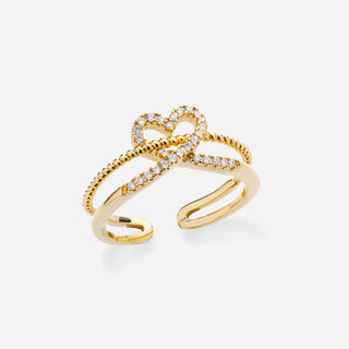 Love Zirkonia Ring 18K Guldbelagt