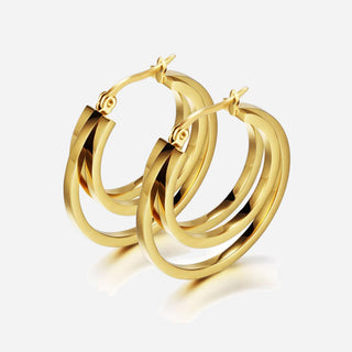 Golden Triple Hoops 18K Guldbelagt