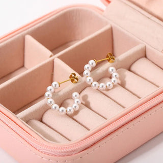 Glam Pearl Hoops 18K Guldbelagt