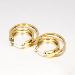 Golden Triple Hoops 18K Guldbelagt