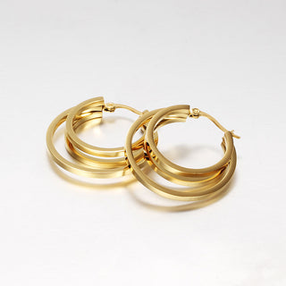 Golden Triple Hoops 18K Guldbelagt