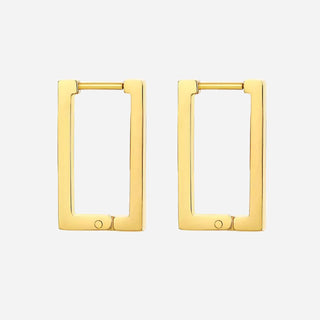 Small Rectangle Hoops 18K Guldbelagt