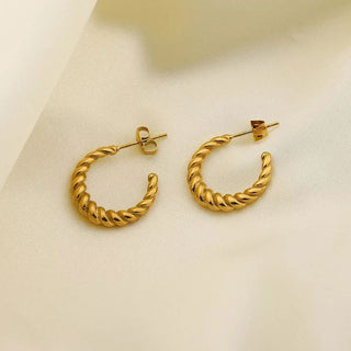 Small Twist Hoops 18K Guldbelagt