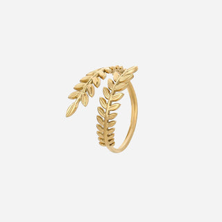 Golden Leaf Ring 18K Guldbelagt