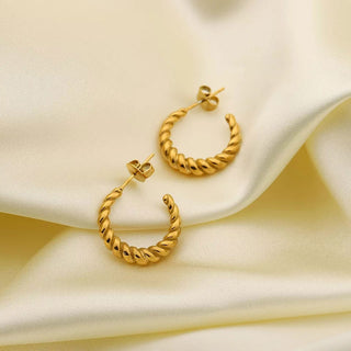 Small Twist Hoops 18K Guldbelagt