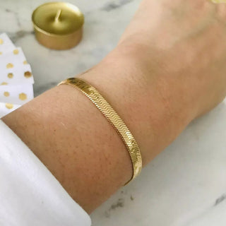 Slange Armbånd 18K Guldbelagt 5mm