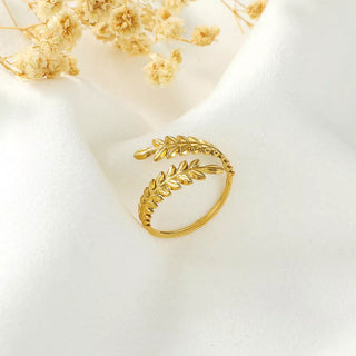 Golden Leaf Ring 18K Guldbelagt