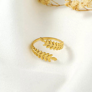 Golden Leaf Ring 18K Guldbelagt